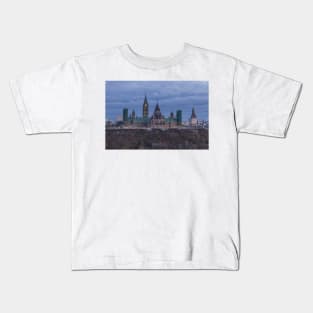 Canada's Parliament building at dusk Kids T-Shirt